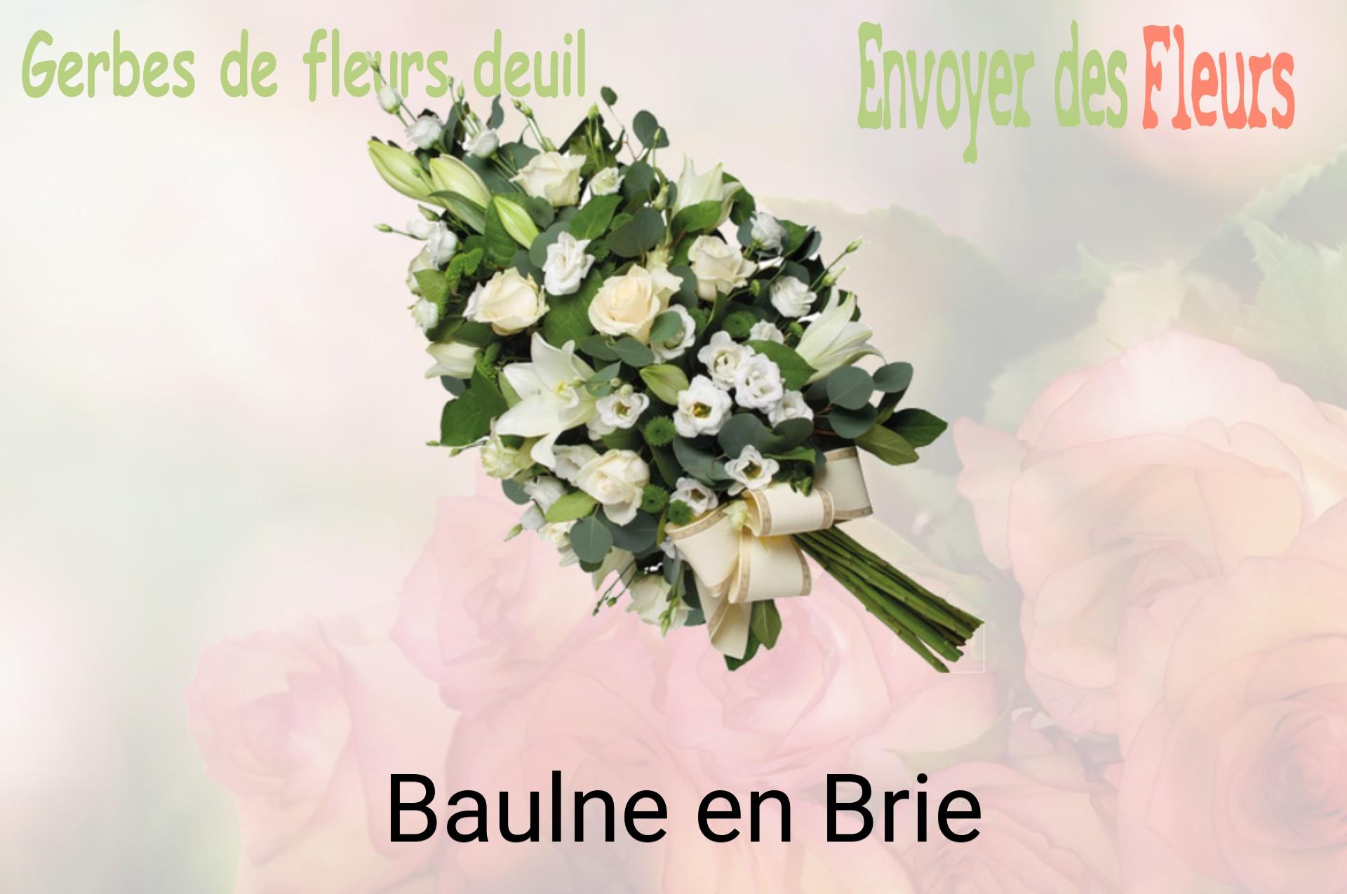 Gerbe de fleurs de deuil livrée à Baulne-en-Brie